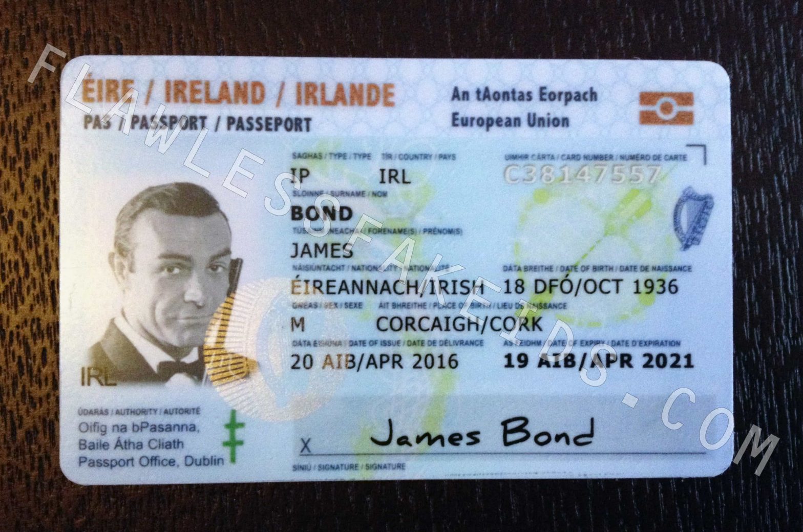 Id eu. Ирландия ID Card.