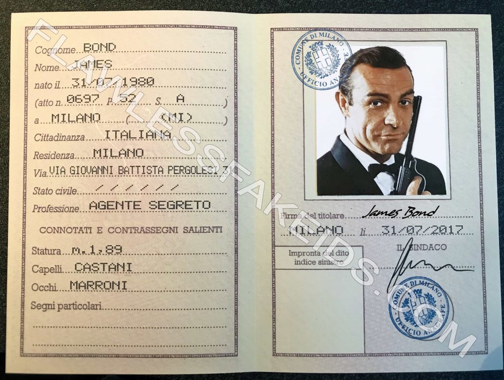 Fake ID European Italy Italian National ID Carta di Identita'